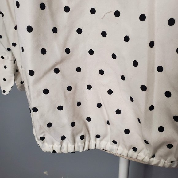 Chicos Black White Polka Dot Button Up Tie Waist - Picture 4 of 6